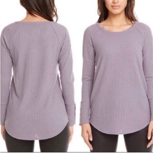 Chaser Lavender Purple Waffle Knit Thermal